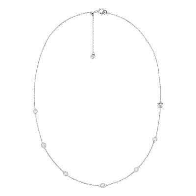 Kors Brilliant 925 Silver & Cubic Zirconia Necklace, 43 cm - Michael Kors