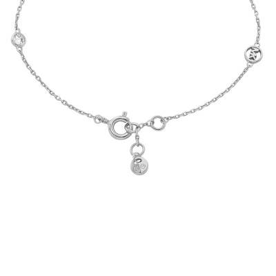 Kors Brilliance 925 Silver & Zirconium Oxide Cable Chain Bracelet - Michael Kors