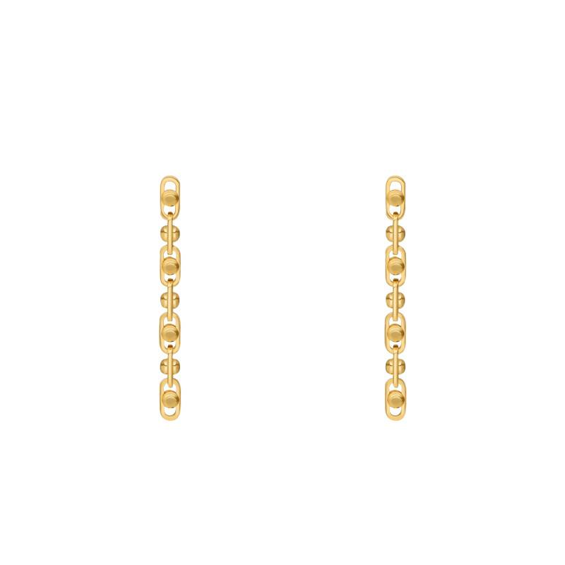 Astor Link Drop Earrings in Yellow Gold-Plated Silver - Michael Kors