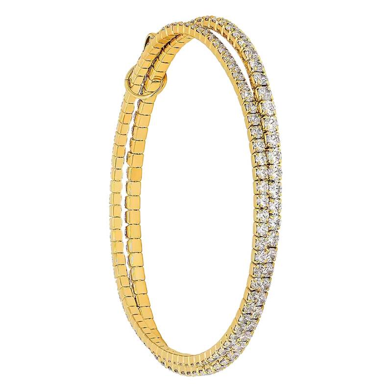 Kors Brilliance Double Yellow Gold-Plated & Cubic Zirconia Tennis Bracelet - Michael Kors