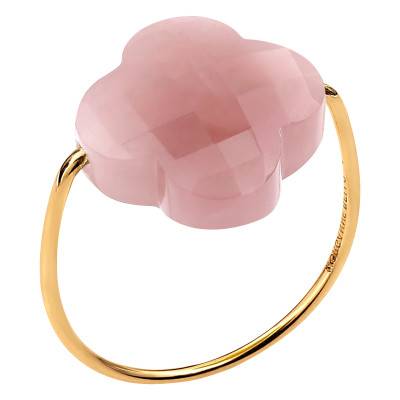Bague Quartz Guava Trèfle & Or Jaune 750 - Morganne Bello