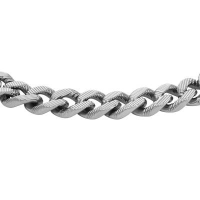 Harlow Curb Chain Bracelet in Steel, 16.50 cm Length, 10 mm Width - Fossil
