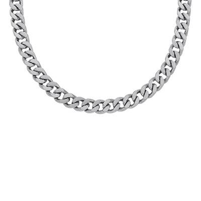 "Harlow Curb Chain Necklace in Steel, Length 50,80 cm" - Fossil