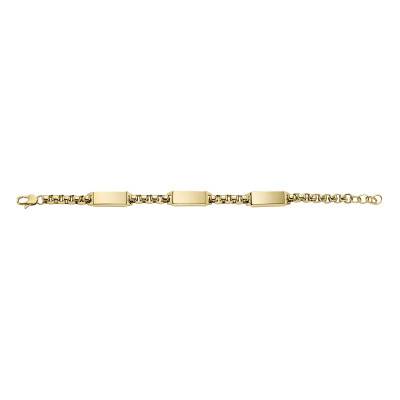 "Drew Gold-Tone Steel Bracelet, Length 20,30 cm à 22,80 cm, Width 27 mm" - Fossil