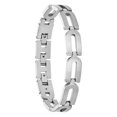 Heritage D-Link Steel Chain Bracelet, Length 18 cm to 19,50 cm, Width 10,80 mm - Fossil
