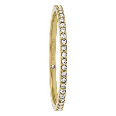 All Stacked Up Gold-Tone Steel & Zirconium Oxide Ring - Fossil
