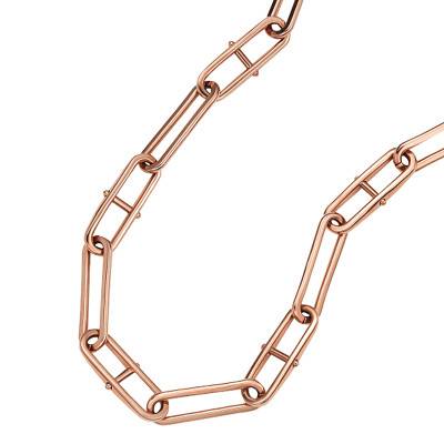 Collier Heritage D-Link en Acier Rosé, Longueur 40 à 46 cm - Fossil