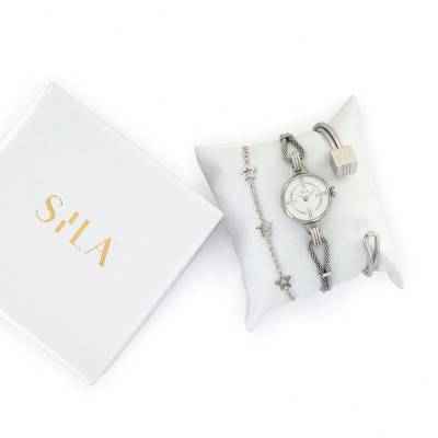 Coffret montre Parure Coloris Acier - Sila Paris