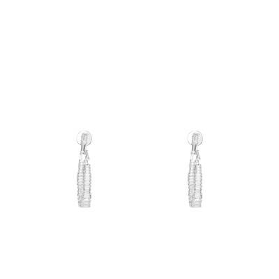 Boucles d'oreilles Hyperbola Infini, Métal Rhodié & Cristaux Blancs - 5677628 - Swarovski