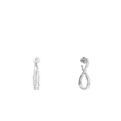 Boucles d'oreilles Hyperbola Infini, Métal Rhodié & Cristaux Blancs - 5677628 - Swarovski