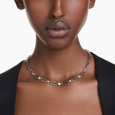 Collier Constella, Métal Rhodié & Cristaux Blancs, Longueur 38 à 45 cm - 5683360 - Swarovski