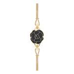 Black Enamel & Gold-Toned Steel