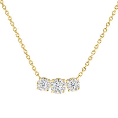 Collier Or Jaune 750 et Diamants 0,35 ct GSI2, Longueur 40 cm - Diamond Lady
