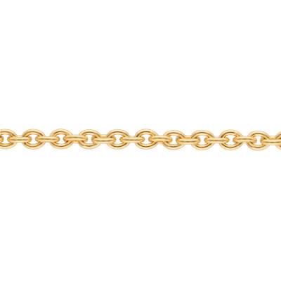 Bracelet Maille Forçat Ronde, Or Jaune 750, Longueur 21 cm, Largeur de 1 à 3 mm - Manillon