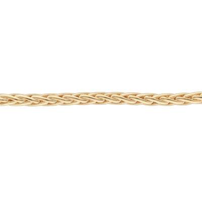 375 Yellow Gold Hollow Palm Chain Bracelet, Length 19 cm, Width 3 mm to 5 mm - Manillon