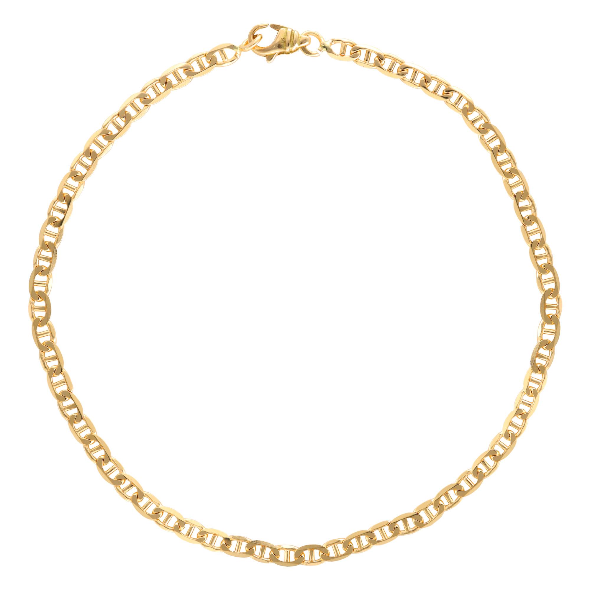 Bracelet En Or 18 Carats (750 Millièmes) Maille Barbée - Longueur 19cm, Largeur 5mm, 7 Grammes