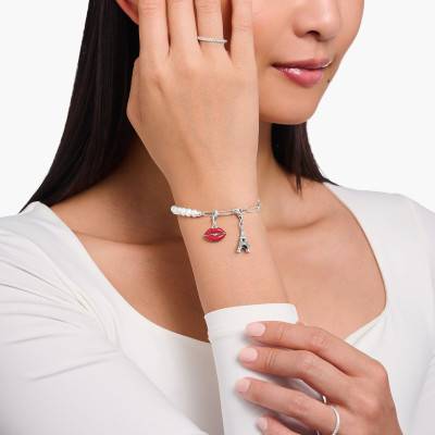 Pendentif Charm Tour Eiffel, Zircone Blanche & Argent 925 - 2074-643-21 - Thomas Sabo