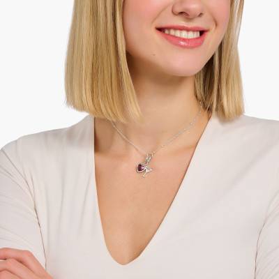 Pendentif Charm Coeur Pierre Rouge & Argent 925 - 2094-699-10 - Thomas Sabo