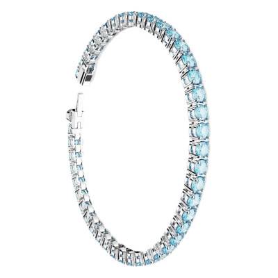 Rhodium-Plated Metal Matrix Tennis Bracelet & Crystals, 15.50 cm to 19 cm - 5648929 - Swarovski