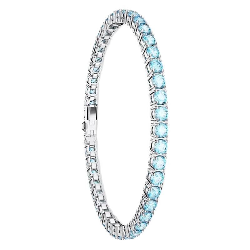 Rhodium-Plated Metal Matrix Tennis Bracelet & Crystals, 15.50 cm to 19 cm - 5648929 - Swarovski