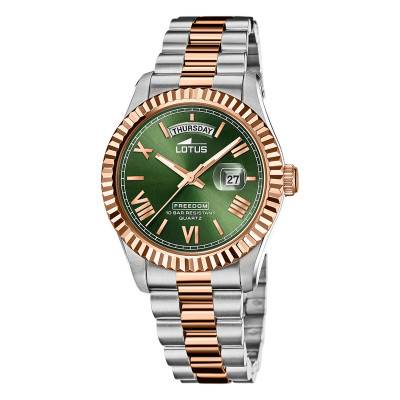 Green & Rose-Gold Freedom 18856/3 Watch - Lotus