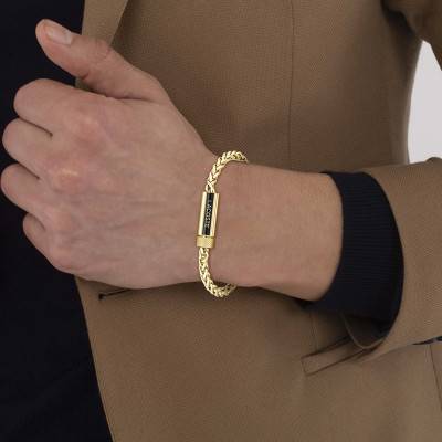 Spelt Gold Stainless Steel Bracelet, 19 cm - 2040338 - Lacoste