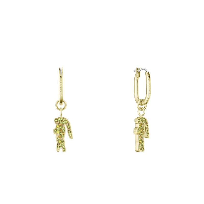 Gold-Plated Steel Crocodile Drop Earrings - 2040364 - Lacoste