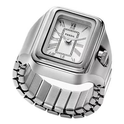Silver Rectangle Raquel Ring Watch - ES5344 - Fossil