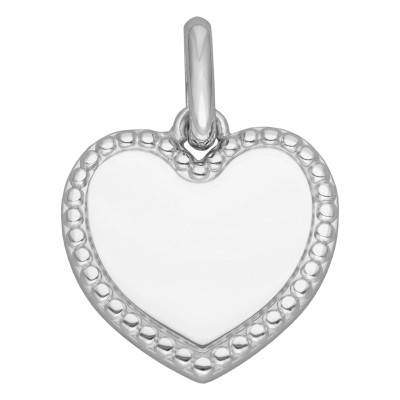 925 Silver Beaded Heart Pendant - Vandona
