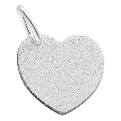 925 Sterling Silver Glitter Heart Pendant - Vandona