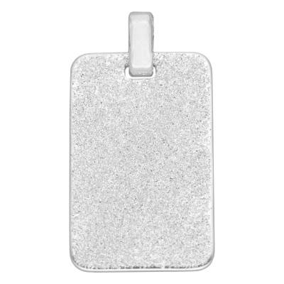 Pendentif Rectangle Pailleté en Argent 925 - Vandona