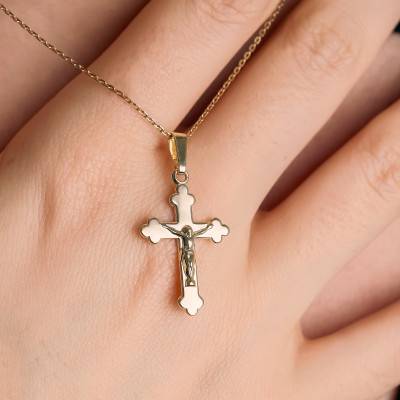 Pendentif Crucifix en Or Jaune 375 - Vandona