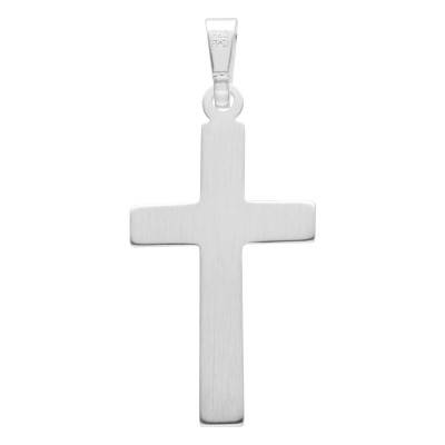 925 Silver Textured Cross Pendant - Vandona