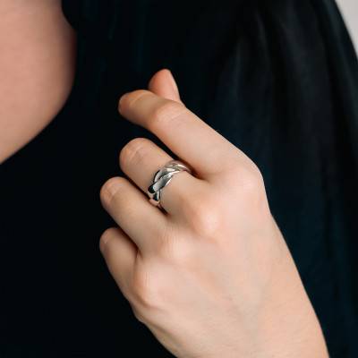 925 Silver Braided Ring - Vandona