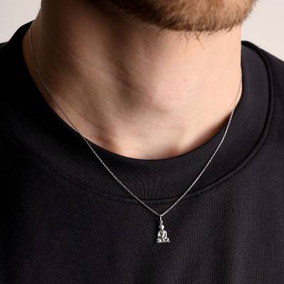 Pendentif Bouddha en Argent 925 Rhodié - Vandona