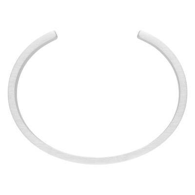 925 Silver Braided Bangle Bracelet, Width 8 mm, Diameter 67 mm - Vandona
