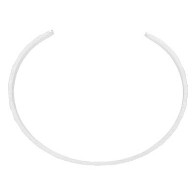 925 Silver Textured Open Bangle Bracelet, Diameter 6.70 cm and 5.60 cm, Width 8 mm - Vandona