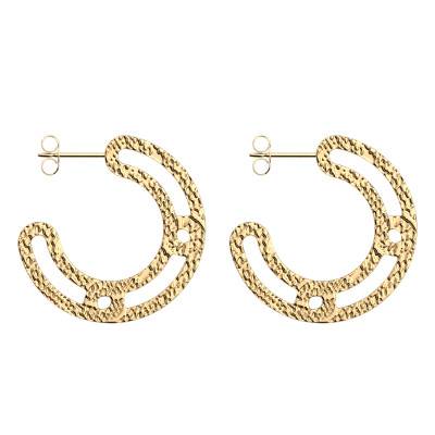 Golden Tortoiseshell Hoop Earrings - Les Georgettes