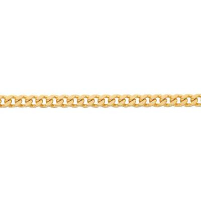 Bracelet Maille Gourmette, Plaqué Or Jaune, Longueurs de 18 à 21 cm, Largeur 4,00 mm - Manillon