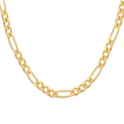 Yellow Gold-Plated Figaro Chain, Length 42 cm to 60 cm, Width 3.90 mm - Manillon