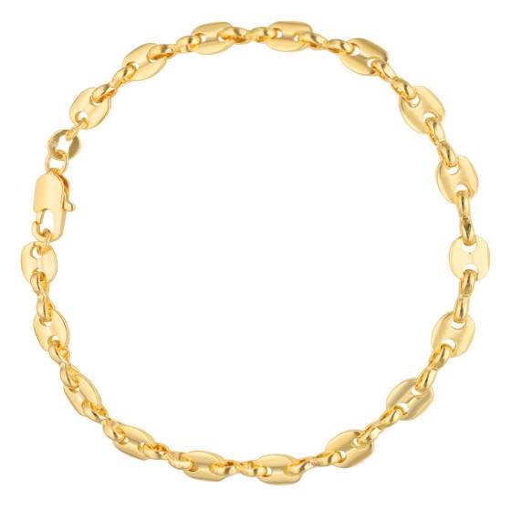 Bracelet Grain de Café Plaqué Or Homme | Bijouterie MBH