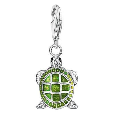 Turtle Charm Pendant in 925 Silver & Enamel - 0837-007-6 - Thomas Sabo