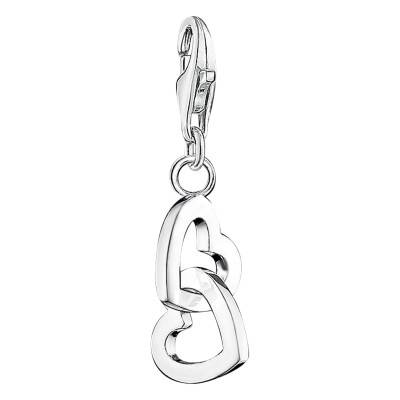 925 Sterling Silver Hearts Charm Pendant - 0773-001-12 - Thomas Sabo