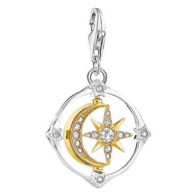 Pendentif Charm Lune et Etoile en Argent 925 Bicolore & Zircones - 1815-414-7 - Thomas Sabo