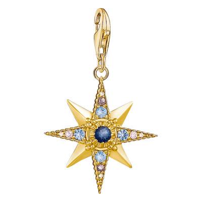 Pendentif Charm Royaltie Etoile en Plaqué Or Jaune & Pierres Multicolores - 1714-959-7 - Thomas Sabo