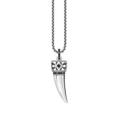 Rebel Wolf 925/1000 Silver & Cubic Zirconia Necklace, 45 cm to 55 cm - KE2202-643-11 - Thomas Sabo