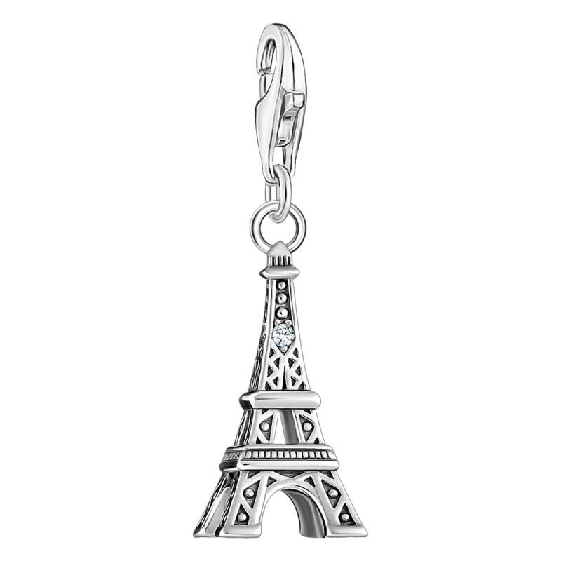 925 Silver & White Zirconium Oxide Eiffel Tower Charm Pendant - 2074-643-21 - Thomas Sabo