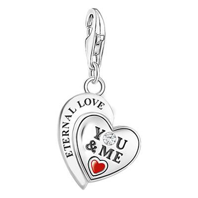 Pendentif Charm Coeur "You & Me" en Argent 925 & Zircone - 2108-691-21 - Thomas Sabo
