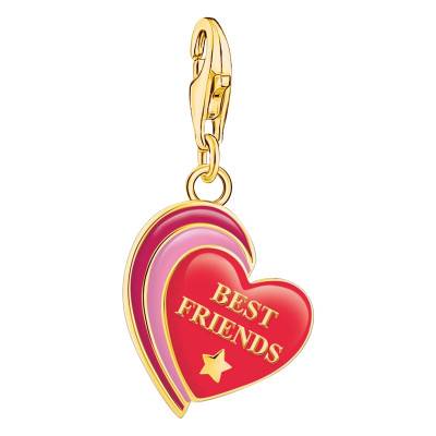 Yellow Gold-Plated Enamel Heart Charm Pendant - 2117-427-10 - Thomas Sabo