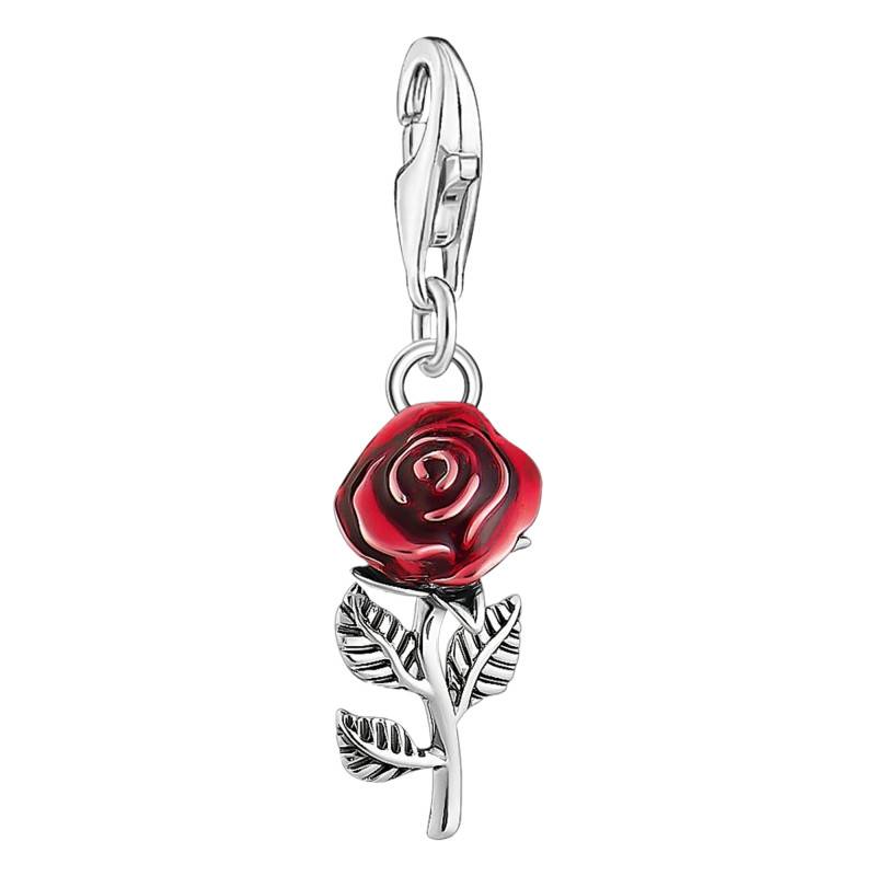 925 Silver Red Rose Charm Pendant - 2076-664-10 - Thomas Sabo